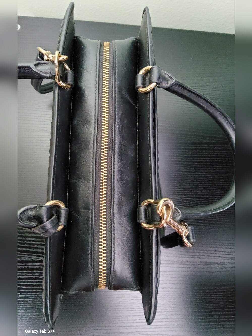 Coach Black Quilted Leather Satchel with Matching Wallet - Picture 7 of 11